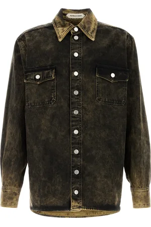 Namacheko Camicia Hank in denim nero UOMO