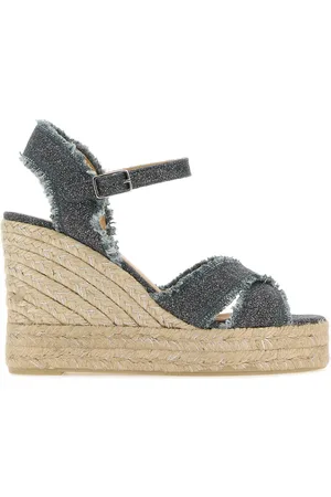 Castaner Zeppe Bromelia in tela grigio scuro DONNA