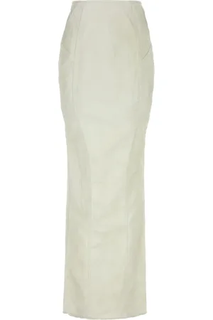 Entire Studios Gonna Channel in denim stretch bianco DONNA