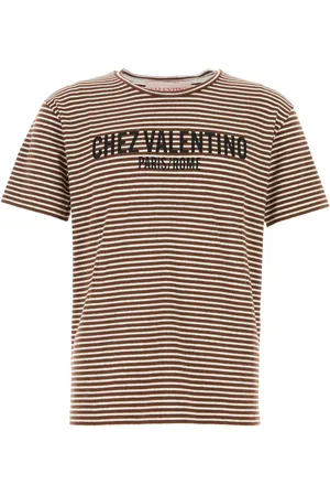 VALENTINO GARAVANI T-shirt in misto lino stretch ricamato UOMO