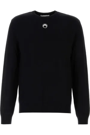 Marine Serre Maglione in viscosa stretch nera UOMO