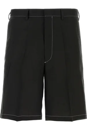 Prada Bermuda in lino nero UOMO