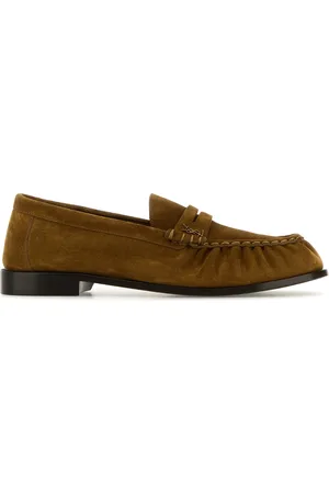 Saint Laurent Mocassini Le Loafer in pelle scamosciata cammello UOMO