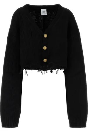 Vetements Cardigan in misto alpaca nero DONNA