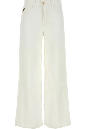 Lois Pantalone dalla gamba ampia Culotte in lino bianco DONNA