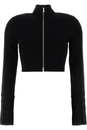 Nanushka Cardigan Izan in misto viscosa stretch nera DONNA