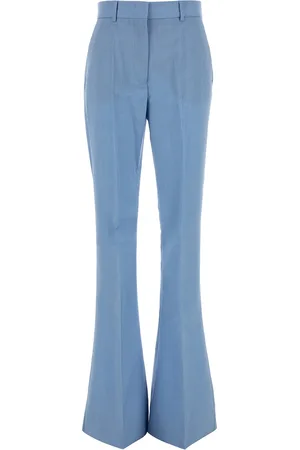 Sportmax Pantalone Aeroso1234 in misto lana azzurra DONNA