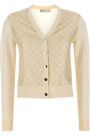 Tory Burch Cardigan in lana avorio DONNA