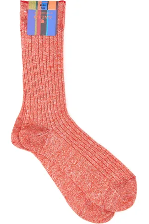 Gallo Calze in misto lino stretch rosso melangè UOMO