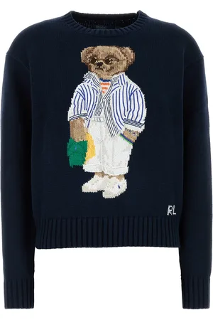Ralph Lauren Maglione in cotone blu scuro DONNA