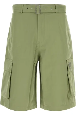 Maison Kitsuné Bermuda in cotone verde UOMO