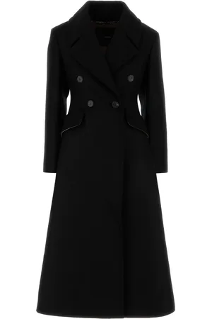 ATELIER Cappotto Bouquet in misto lana nera DONNA