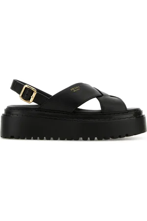 Prada Sandali in pelle nera DONNA