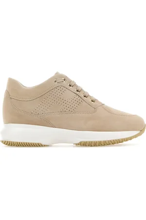 Hogan Sneakers Interactive in pelle scamosciata beige DONNA