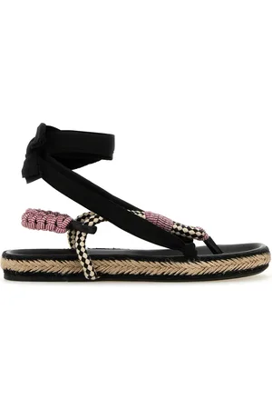 Isabel Marant Sandali Gypsa in tessuto nero DONNA