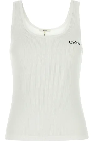 Chloé Canotta in cotone bianco DONNA