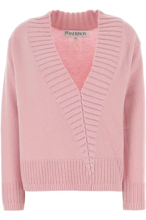 J.W.Anderson Maglione oversize in misto lana rosa DONNA