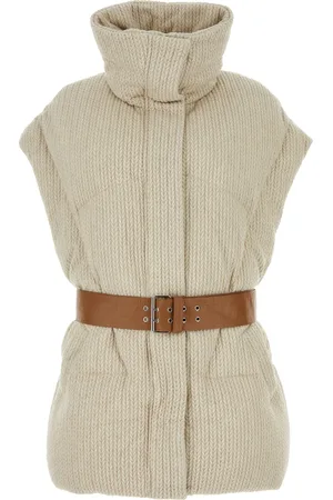 Khrisjoy Piumino New Iconic smanicato in maglia sabbia DONNA