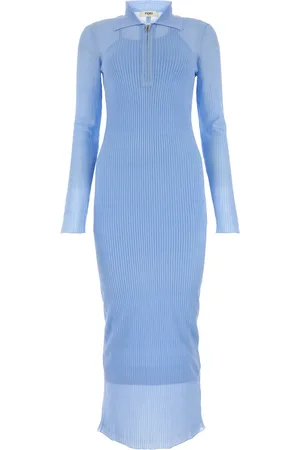 Fendi Abito in misto seta azzurra DONNA