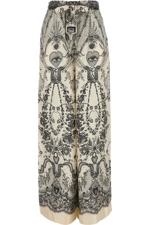 ZIMMERMANN Pantalone dalla gamba ampia Crush in seta stampata DONNA