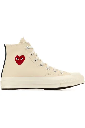 Comme des Garçons Sneakers Comme Des Garçons X Converse in tela avorio DONNA