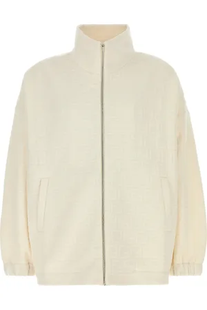 Fendi Felpa in misto poliestere avorio UOMO