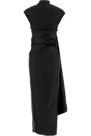 Sportmax Abito Abadani123 in raso stretch nero DONNA