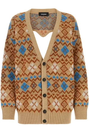 Dsquared2 Cardigan in misto lana ricamata DONNA