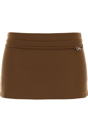Gimaguas Minigonna Carolina in nylon stretch marrone DONNA