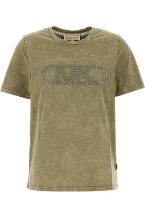 Michael Kors T-shirt in cotone verde salvia DONNA