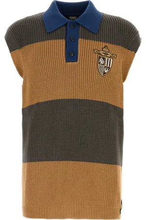 Fendi Gilet in cotone ricamato UOMO