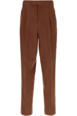 Ermenegildo Zegna Pantalone in lino mattone UOMO