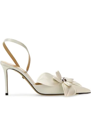 Mach & Mach Scarpe con tacco Orchid in raso bianco DONNA