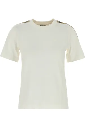 Burberry T-shirt in cotone bianco DONNA