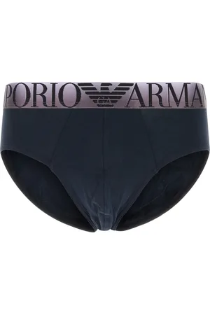 Emporio Armani Slip in cotone stretch blu notte UOMO