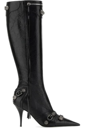 Balenciaga Stivali Cagole in pelle nera DONNA