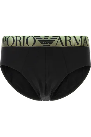 Emporio Armani Slip in cotone stretch nero UOMO