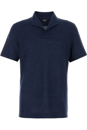 Ermenegildo Zegna Polo in lino blu navy UOMO