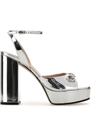 Gucci Sandali in pelle argento DONNA