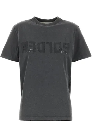 Golden Goose T-shirt in cotone grigio scuro DONNA