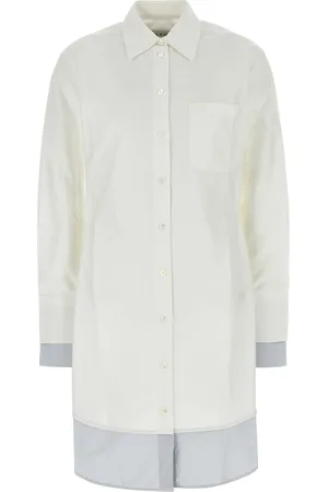 J.W.Anderson Abito chemisier in oxford bianco DONNA