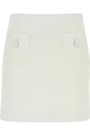 Max Mara Minigonna Pagine in misto triacetato bianco DONNA