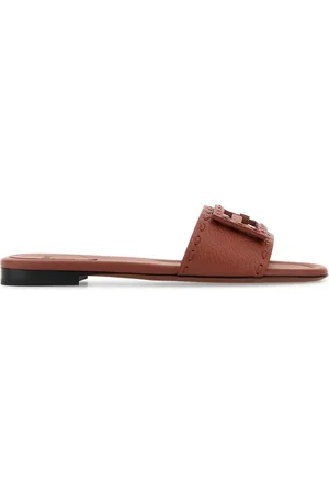 Fendi Slippers Baguette in pelle mattone DONNA
