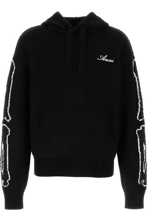 AMIRI Felpa in misto cotone nero UOMO