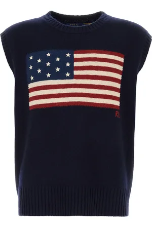 Ralph Lauren Gilet in misto lana blu navy UOMO