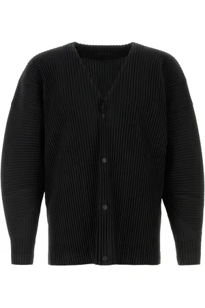 Issey Miyake Cardigan in poliestere nero UOMO