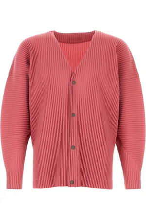 Issey Miyake Cardigan in poliestere rosa scuro UOMO