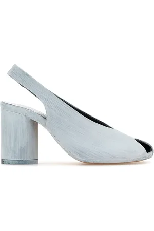 Maison Margiela Scarpe con tacco in pelle bianca DONNA
