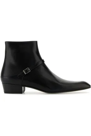 Saint Laurent Stivaletti Augustin in pelle nera UOMO