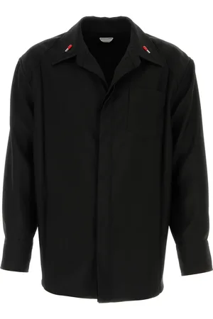 Bottega Veneta Camicia in lana nera UOMO